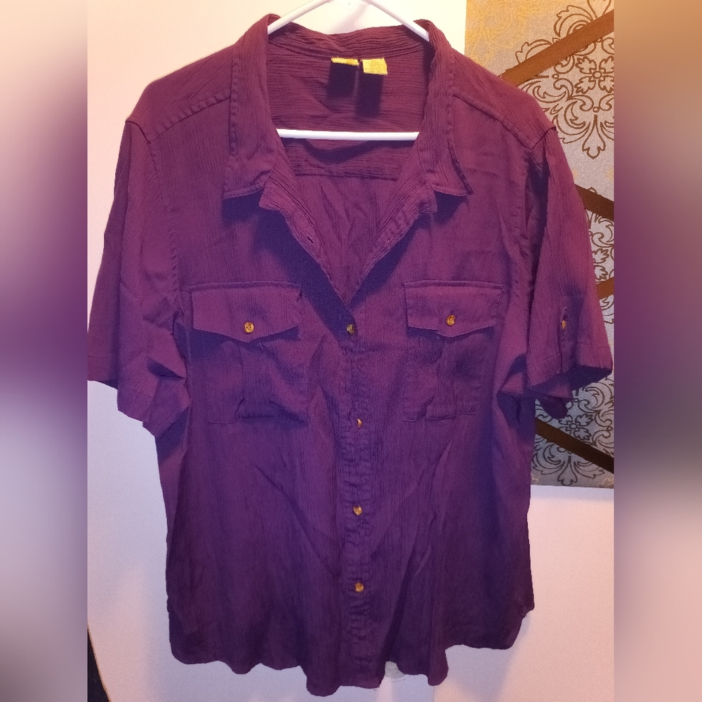 Islander 3X purple camp shirt